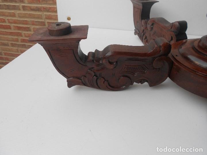 Antig&uuml;edades: lampara madera para cablear - Foto 9