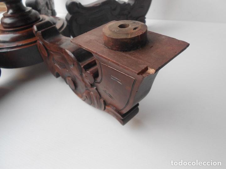 Antig&uuml;edades: lampara madera para cablear - Foto 10