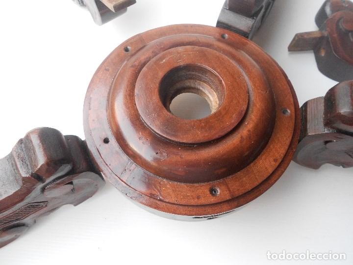 Antig&uuml;edades: lampara madera para cablear - Foto 12