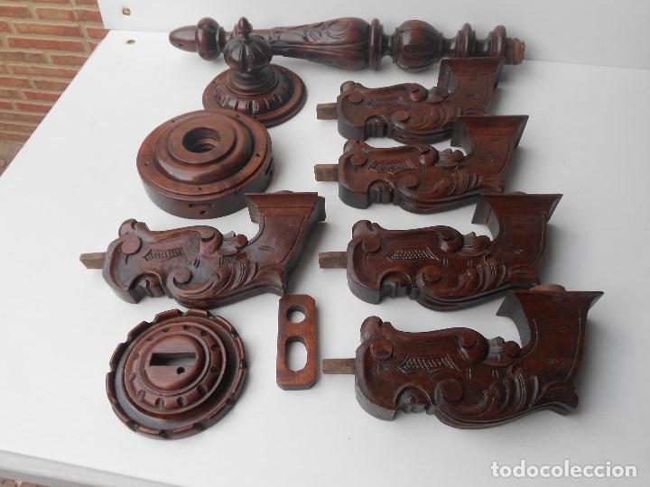 Antig&uuml;edades: lampara madera para cablear - Foto 15