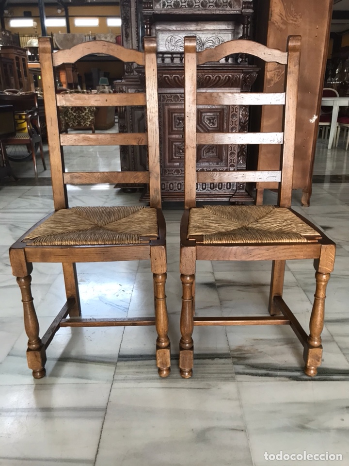 Antig&uuml;edades: Pareja de sillas en roble macizo. Ref. 6272 - Foto 1