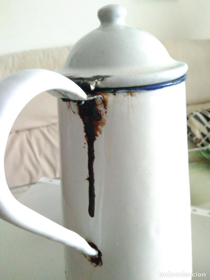 Antig&uuml;edades: TETERA O CAFETERA ESMALTADA. - Foto 4
