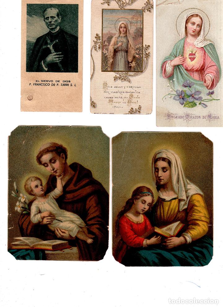 Antig&uuml;edades: LOTE DE 21 ESTAMPITAS RELIGIOSAS. - Foto 4