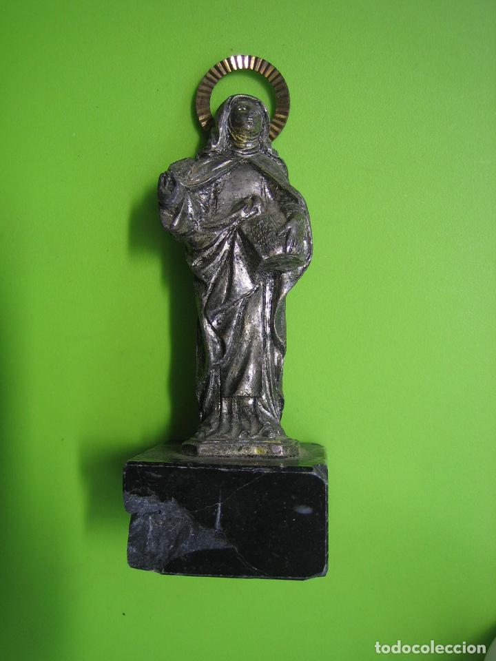 Antig&uuml;edades: Peque&ntilde;a Virgen en metal - Foto 1