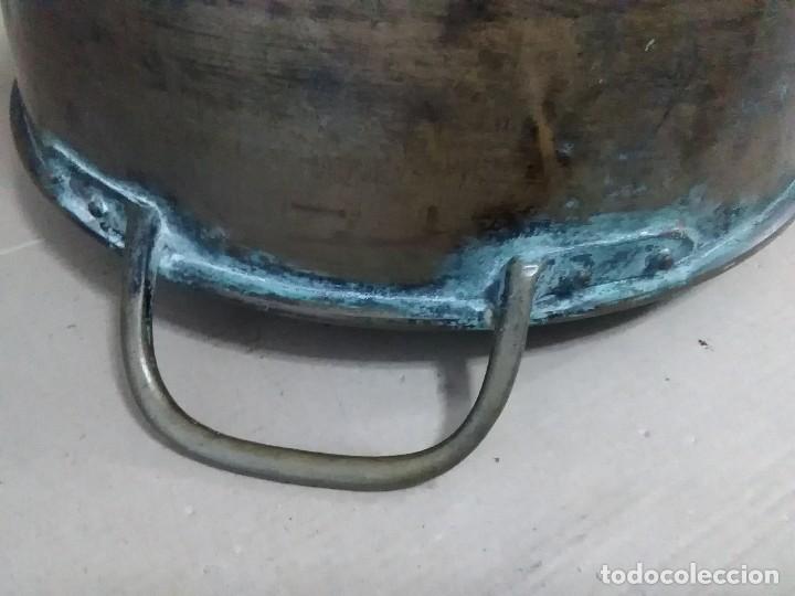 Antig&uuml;edades: Recipiente de cobre antiguo 33 x13 ctms - Foto 7