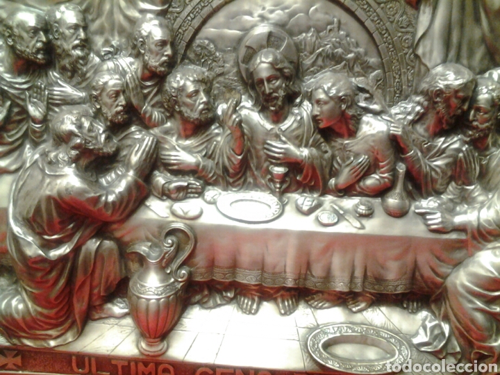 Antig&uuml;edades: Cuadro antiguo en relieve de la Santa Cena - Foto 2