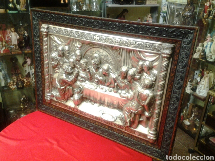 Antig&uuml;edades: Cuadro antiguo en relieve de la Santa Cena - Foto 3