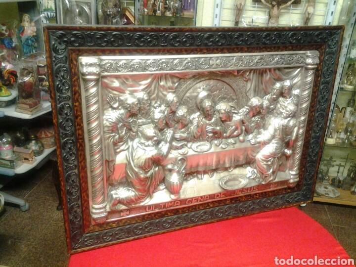 Antig&uuml;edades: Cuadro antiguo en relieve de la Santa Cena - Foto 4