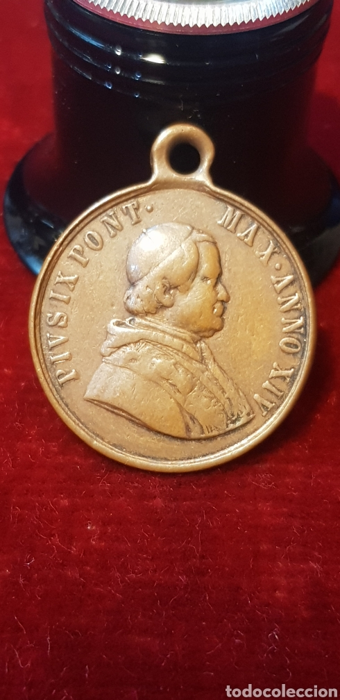 Antig&uuml;edades: Medalla religiosa de P&iacute;o noveno - Foto 1