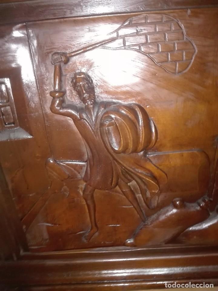 Antig&uuml;edades: ARC&Oacute;N MADERA TALLADA QUIJOTE - Foto 4