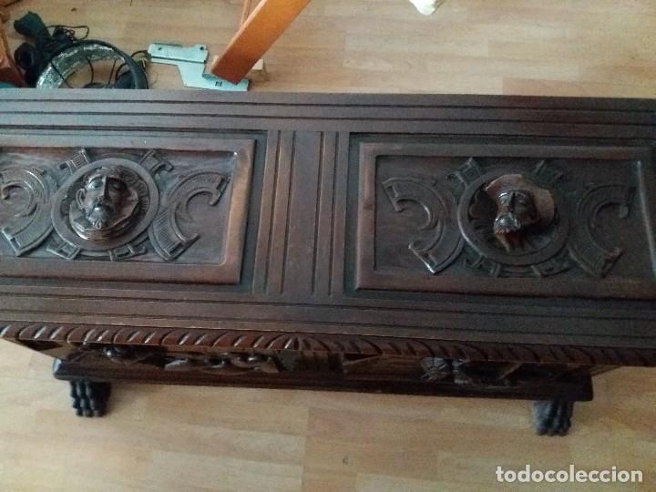 Antig&uuml;edades: ARC&Oacute;N MADERA TALLADA QUIJOTE - Foto 5