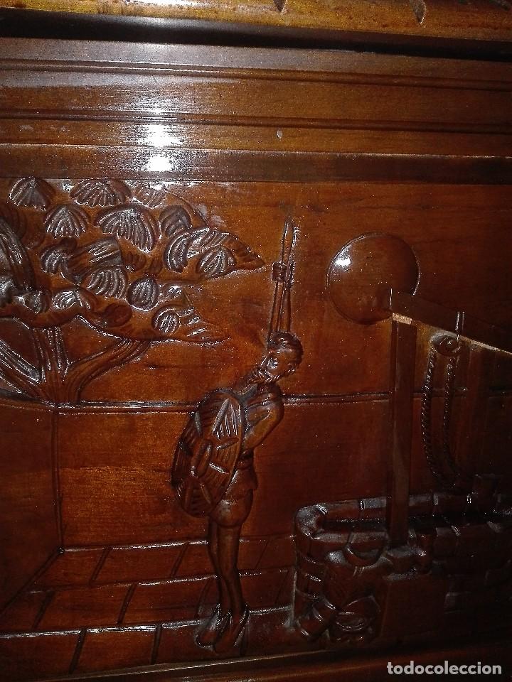 Antig&uuml;edades: ARC&Oacute;N MADERA TALLADA QUIJOTE - Foto 6