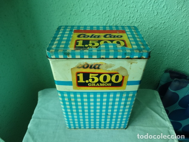 Antig&uuml;edades: Caja Cola Cao azul - Foto 6