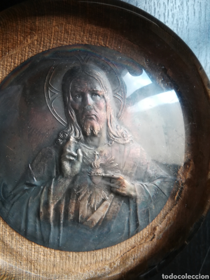 Antig&uuml;edades: Antiguo pisapapeles Sagrado Coraz&oacute;n - Foto 3