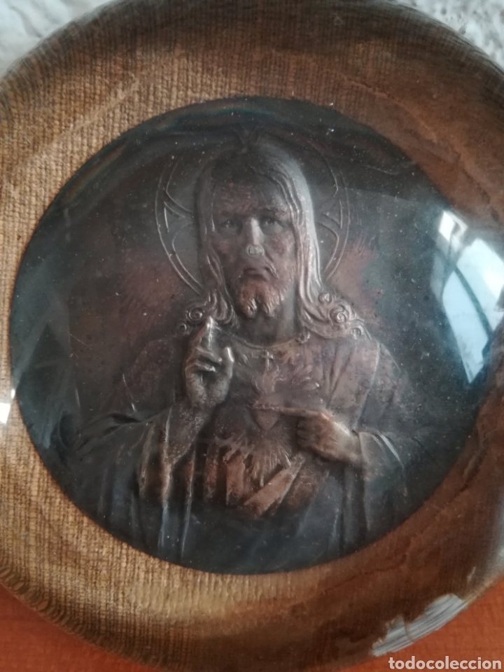 Antig&uuml;edades: Antiguo pisapapeles Sagrado Coraz&oacute;n - Foto 11