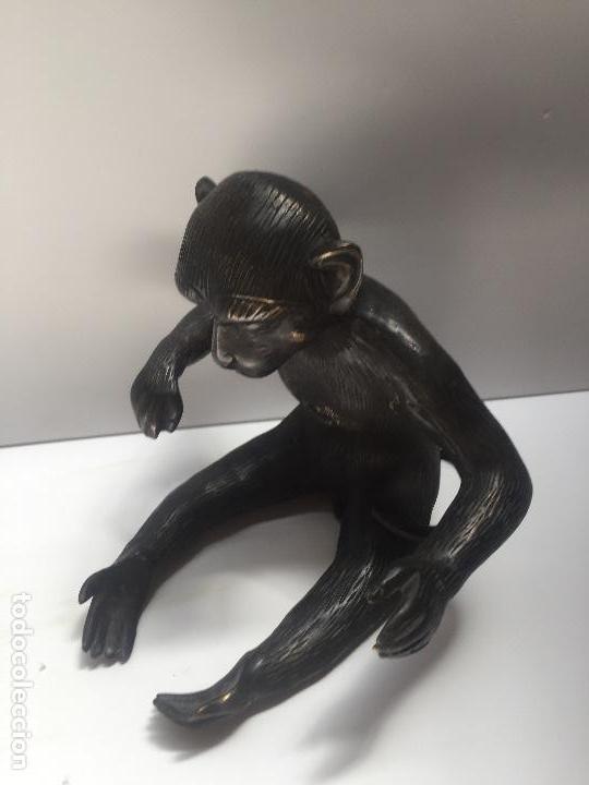 Antig&uuml;edades: MONO EN BRONCE  PATINADO 1950 , - Foto 3