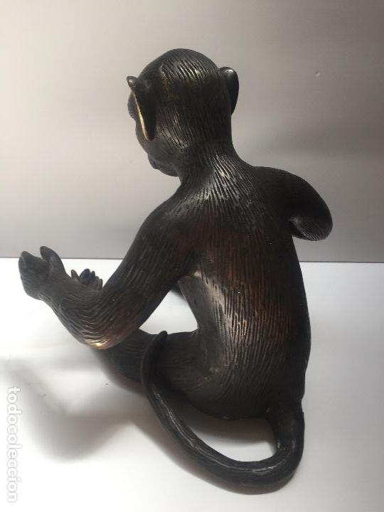 Antig&uuml;edades: MONO EN BRONCE  PATINADO 1950 , - Foto 4