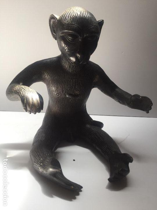 Antig&uuml;edades: MONO EN BRONCE  PATINADO 1950 , - Foto 7