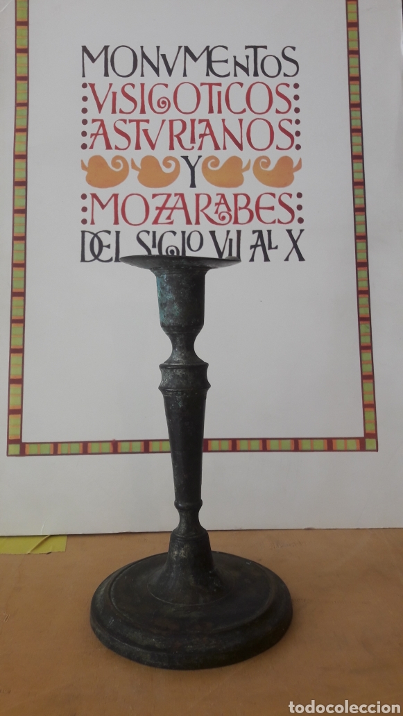 Antig&uuml;edades: Candelabro sntiguo bronce XIX - Foto 1