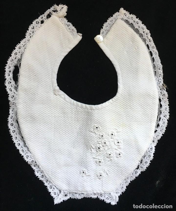 Antiques: BABERO ANTIGUO DE PIQUE Y PUNTA DE BOLILLOS