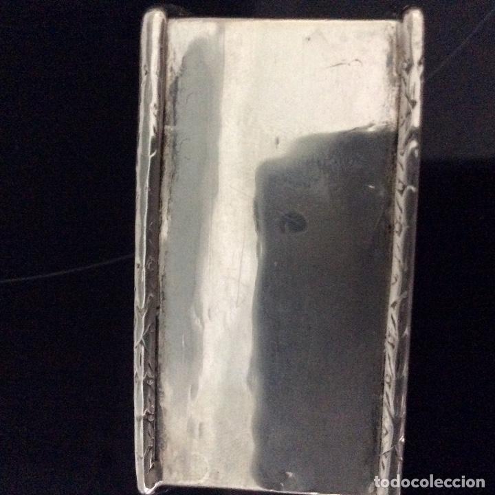 Antig&uuml;edades: Antiguo servilletero de plata - Foto 4