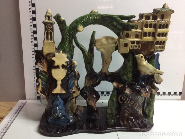 Antig&uuml;edades: Espectacula Botijo ceramica vidriada de Cuenca - Foto 1