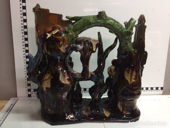 Antig&uuml;edades: Espectacula Botijo ceramica vidriada de Cuenca - Foto 2
