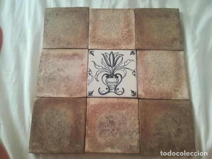 bonito cuadro de baldosas o azulejos firmado mi - Comprar Azulejos