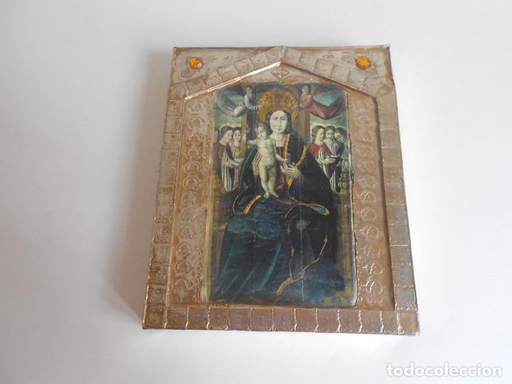 Antig&uuml;edades: cuadro metal lamina - Foto 1