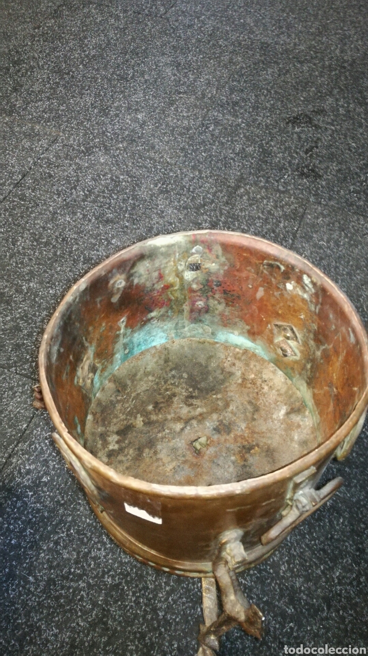 Antig&uuml;edades: Caldero de cobre antiguo - Foto 3