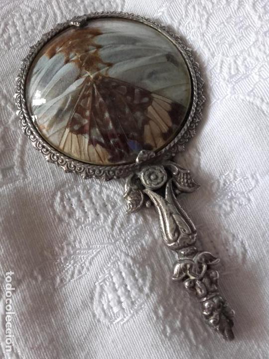 Antig&uuml;edades: Espejo de alas de mariposa - Foto 4