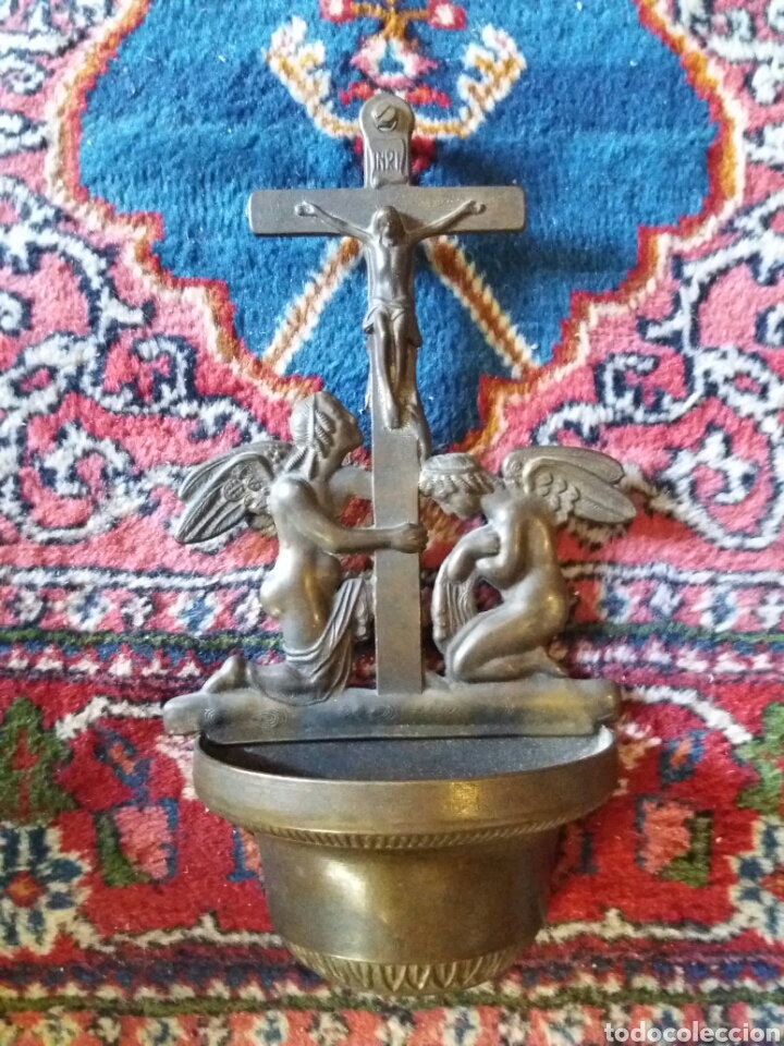 Antig&uuml;edades: PRECIOSA BENDITERA DE BRONCE - Foto 1