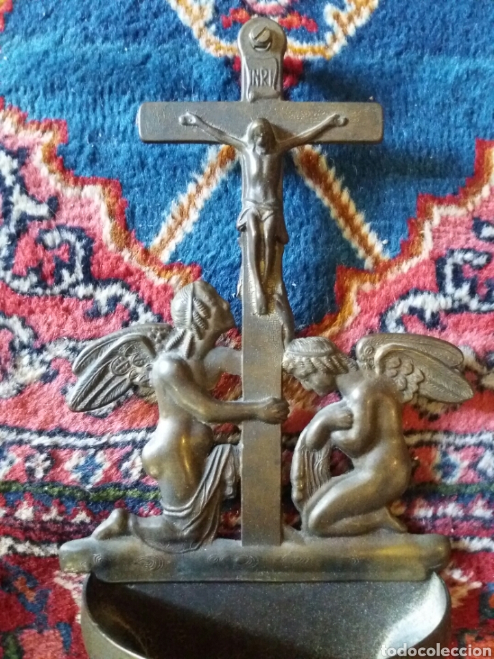 Antig&uuml;edades: PRECIOSA BENDITERA DE BRONCE - Foto 2
