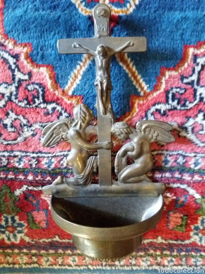 Antig&uuml;edades: PRECIOSA BENDITERA DE BRONCE - Foto 3