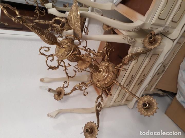 Antig&uuml;edades: Lampara bronce antigua - Foto 1