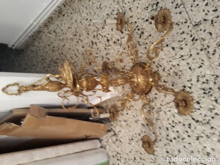 Antig&uuml;edades: Lampara bronce antigua - Foto 2