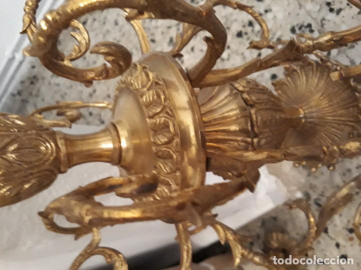 Antig&uuml;edades: Lampara bronce antigua - Foto 4