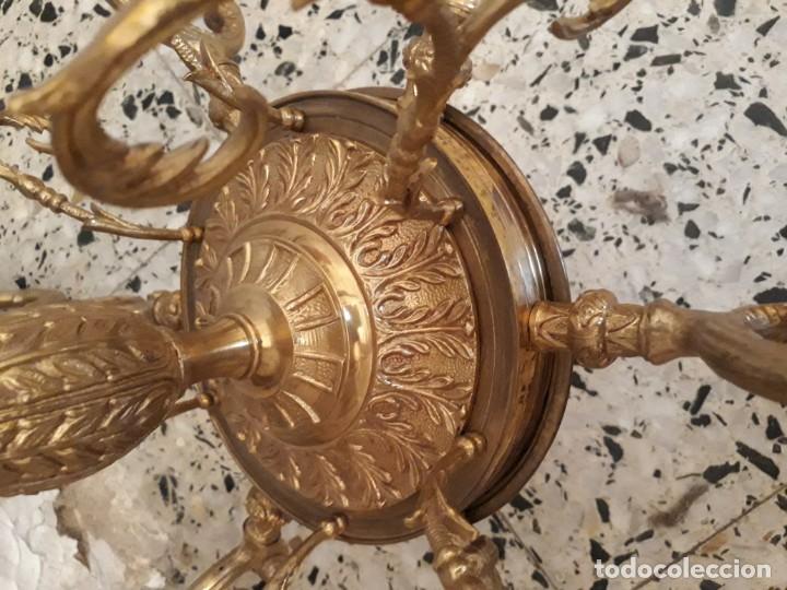 Antig&uuml;edades: Lampara bronce antigua - Foto 6