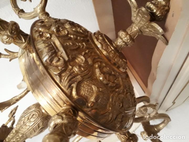 Antig&uuml;edades: Lampara bronce antigua - Foto 11