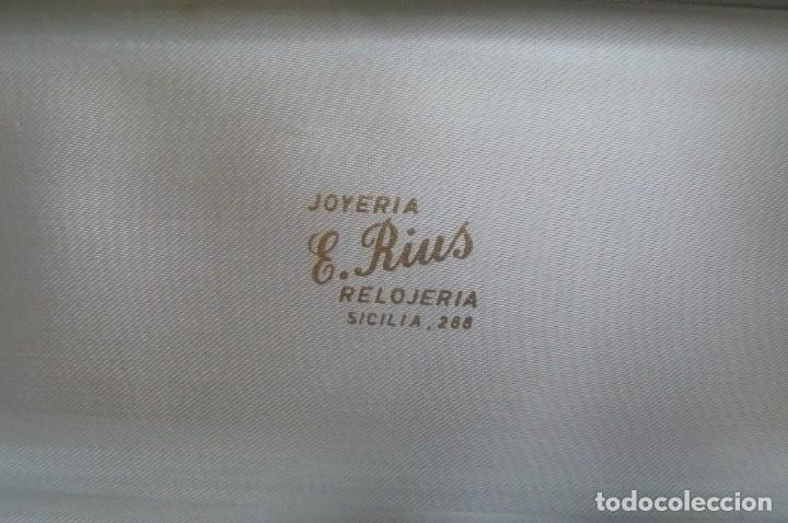 Antig&uuml;edades: 2 CUBIERTOS PARA POSTRE,DE ALPACA PLATEADA - EN SU ESTUCHE - Foto 3