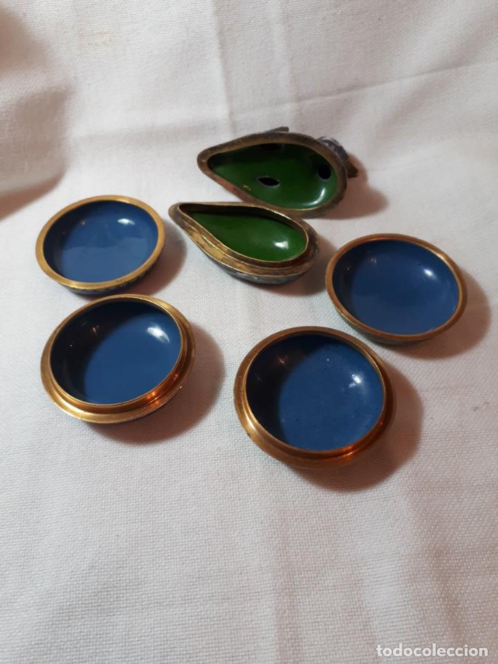 Antig&uuml;edades: Tres cajitas de esmalte cloisonne - Foto 2
