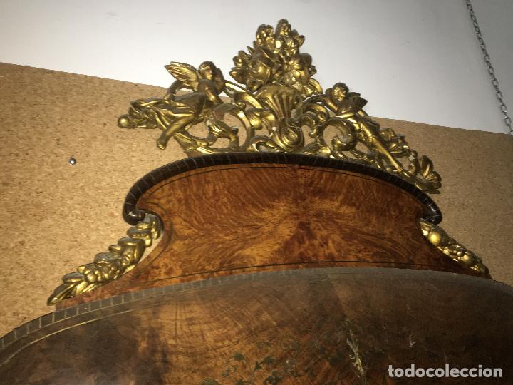 Antigüedades: Importante cama Isabelina en madera de caoba, matrimonio - Foto 17 - 36116008