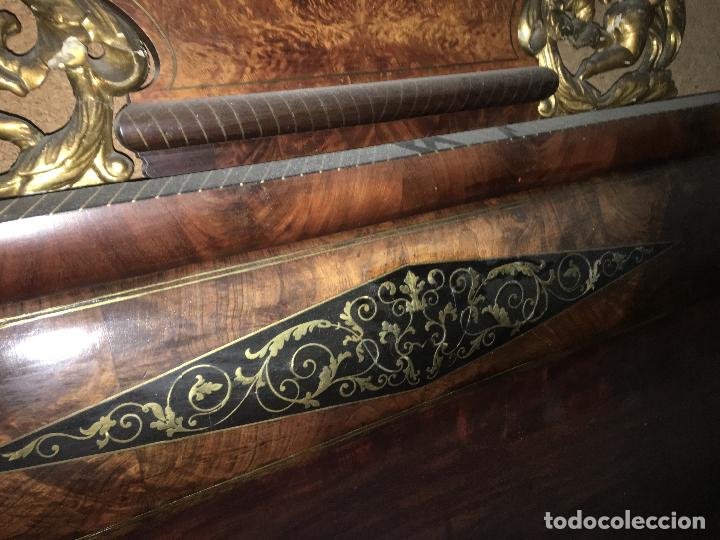 Antigüedades: Importante cama Isabelina en madera de caoba, matrimonio - Foto 18 - 36116008