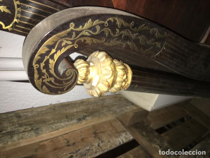 Antigüedades: Importante cama Isabelina en madera de caoba, matrimonio - Foto 23 - 36116008