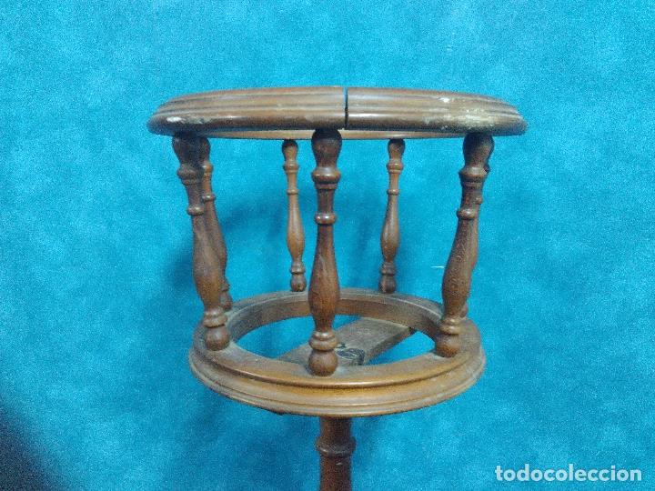 Antig&uuml;edades: MACETERO  MADERA TORNEADA - Foto 2