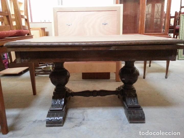 Antig&uuml;edades: Mesa bolillo extensible - Foto 2