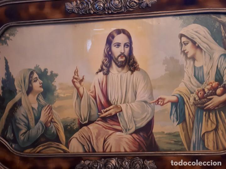 Antig&uuml;edades: antiguo marco con lamina religiosa - Foto 2