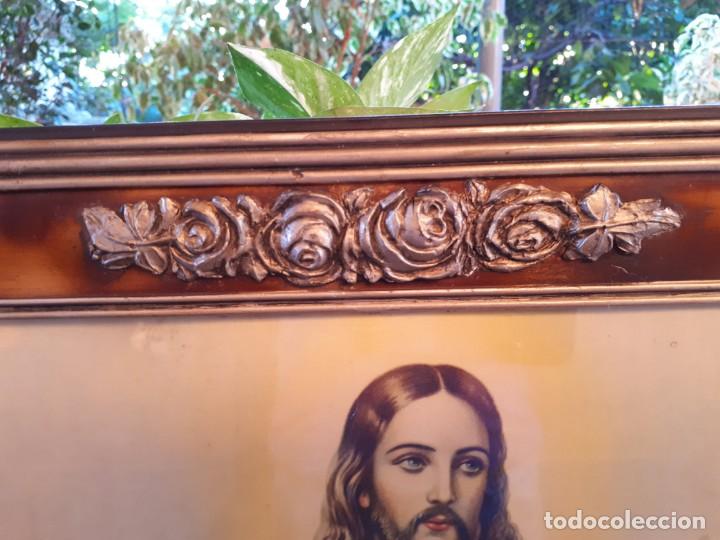 Antig&uuml;edades: antiguo marco con lamina religiosa - Foto 3