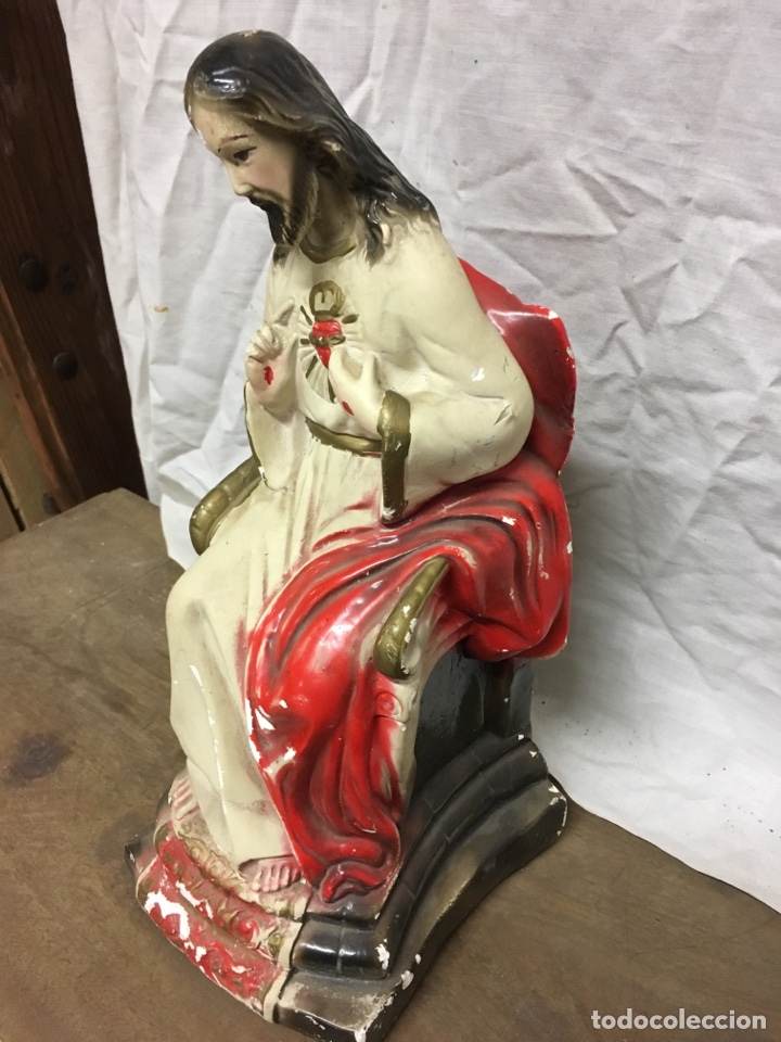 Antig&uuml;edades: Coraz&oacute;n de Jes&uacute;s en yeso - Foto 3
