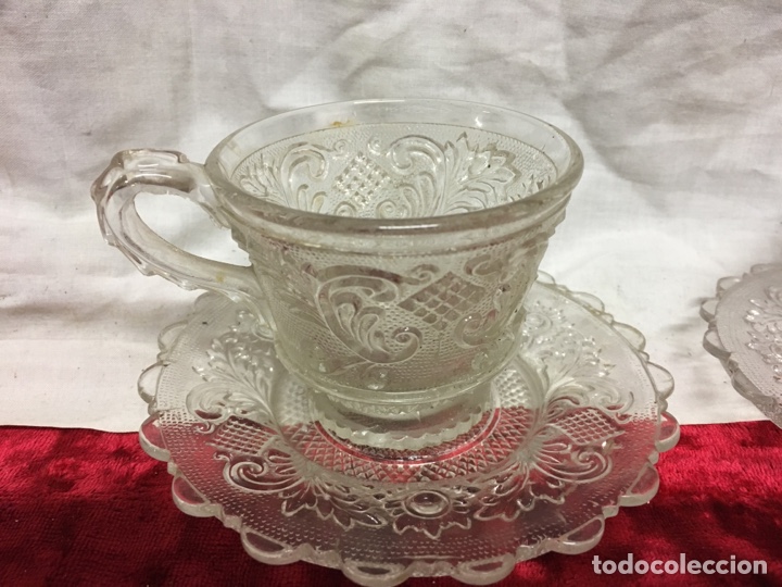 Antig&uuml;edades: Pareja de tazas de cristal - Foto 2